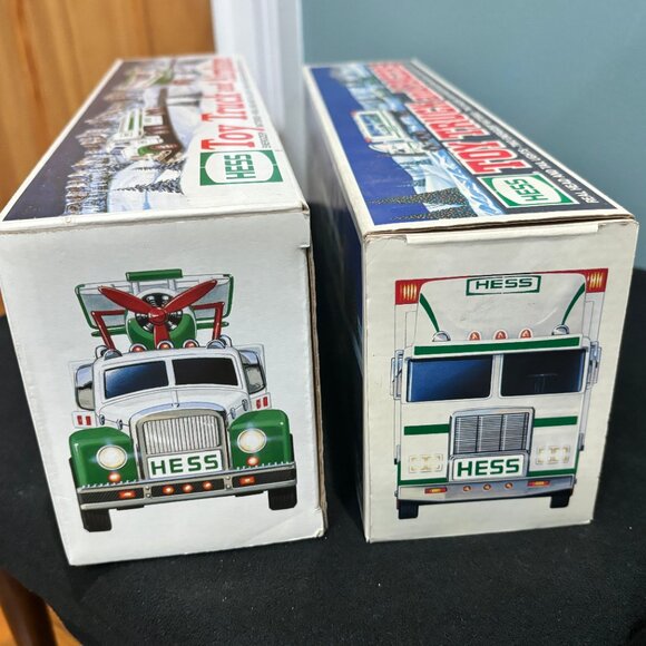 Hess Toy Truck & Airplane 2002 and Hess Toy Truck & Racers 1997